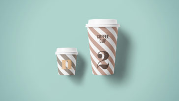 Download Free Paper Coffee Cups With Paper Straw Mockup Package Mockups