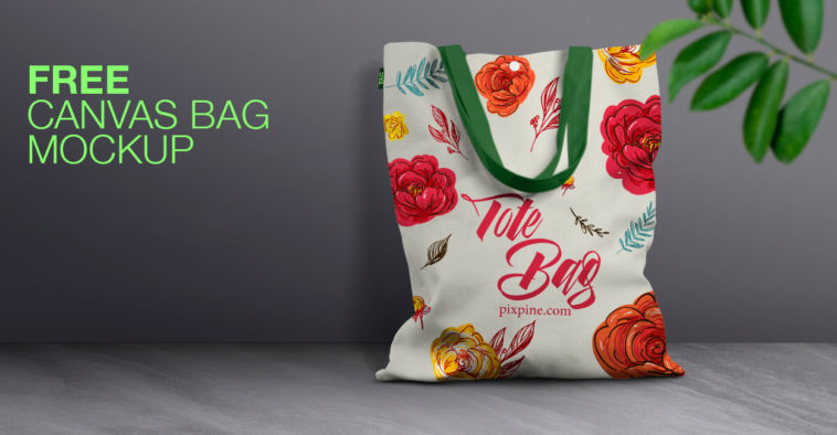Download Free Reusable Canvas Tote Shopping Bag Mockup Free Package Mockups