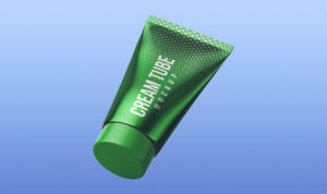 Free Floating Cosmetic Cream / Paste Tube Mockup PSD