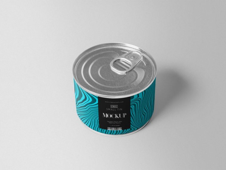 Download Free Small Food Tin Can Mockup Free Package Mockups