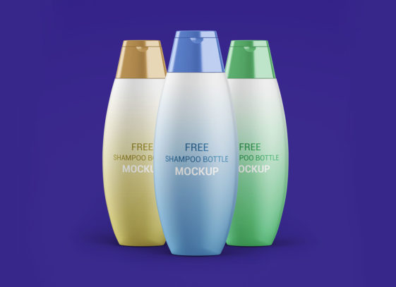 Trendy Free Shampoo Bottle Mockup PSD Set - 2 Angle - PacageMockup