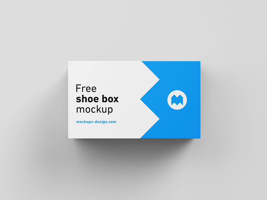 Free Shoe Box Packaging Mockup