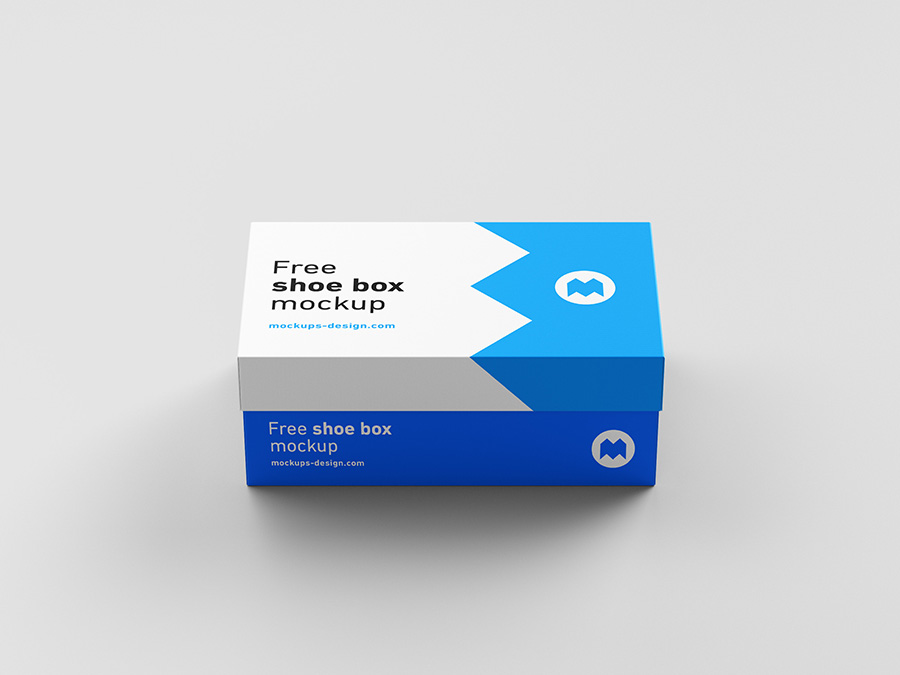 Free Shoe Box Packaging Mockup