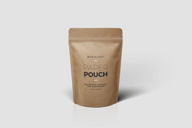 Paper Pouch Free Packaging Mockup