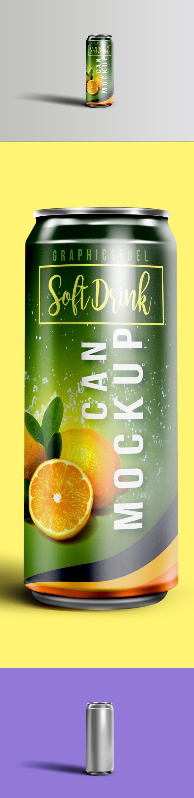 Free Soft Drink Soda Can Mockup PSD