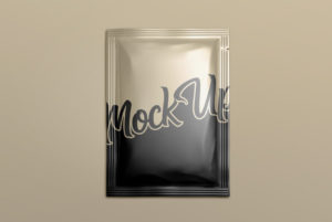 Free Side Seal Pouch Sachet Packet Mockup