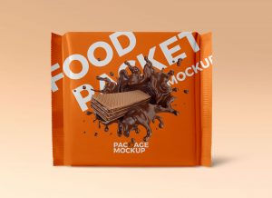 Free Biscuit Packet Foil Pouch Mockup