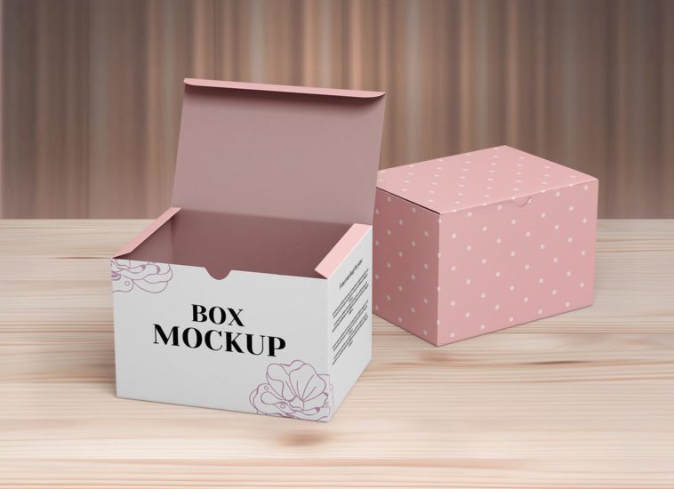 Download Free Closed And Open Package Box Mockup Free Package Mockups