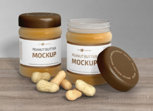 Peanut Butter Package Jar Mockup