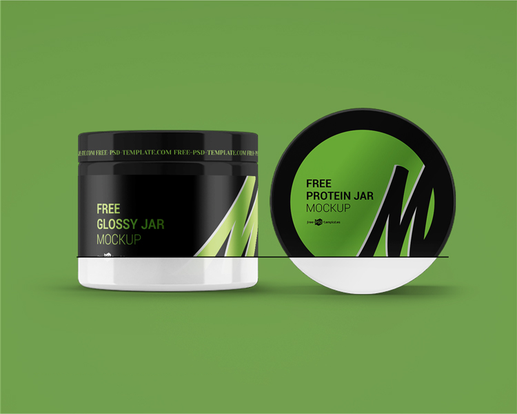 Glossy Food Jar Mockup In Jar Mockups On Yellow Images Object Mockups