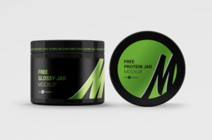 Glossy Cosmetic Jar Package Mockup