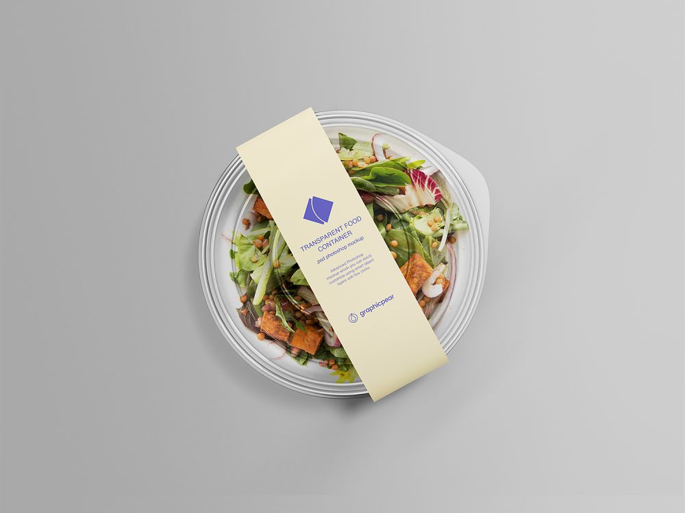 Free Transparent Salad Container Mockup Free Package Mockups