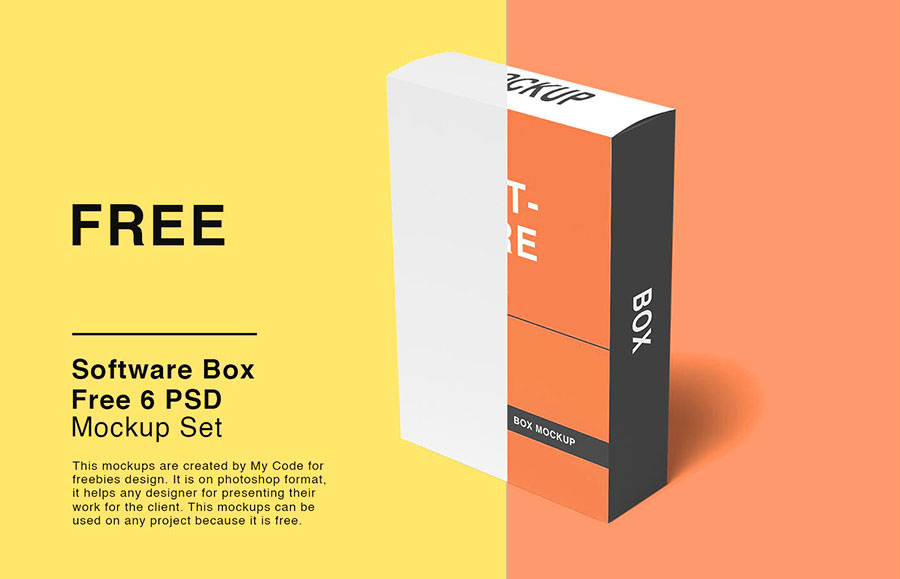 Download Free Software Box Mockup Bundle Free Package Mockups
