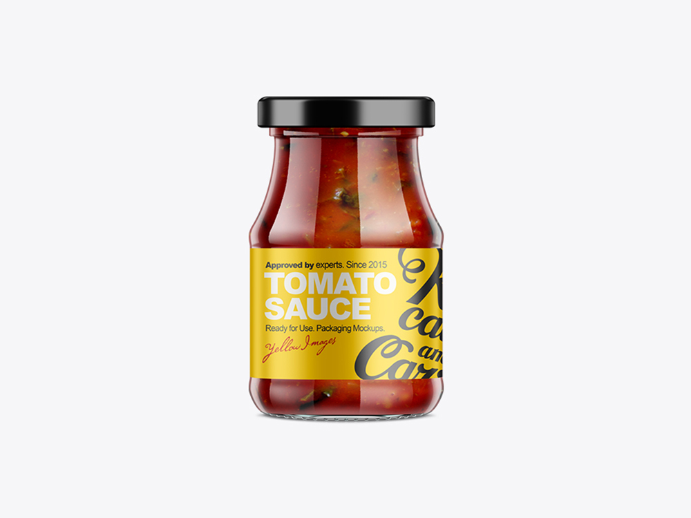 Download 350ml Glass Sauce Jar Free Mockup Free Package Mockups PSD Mockup Templates