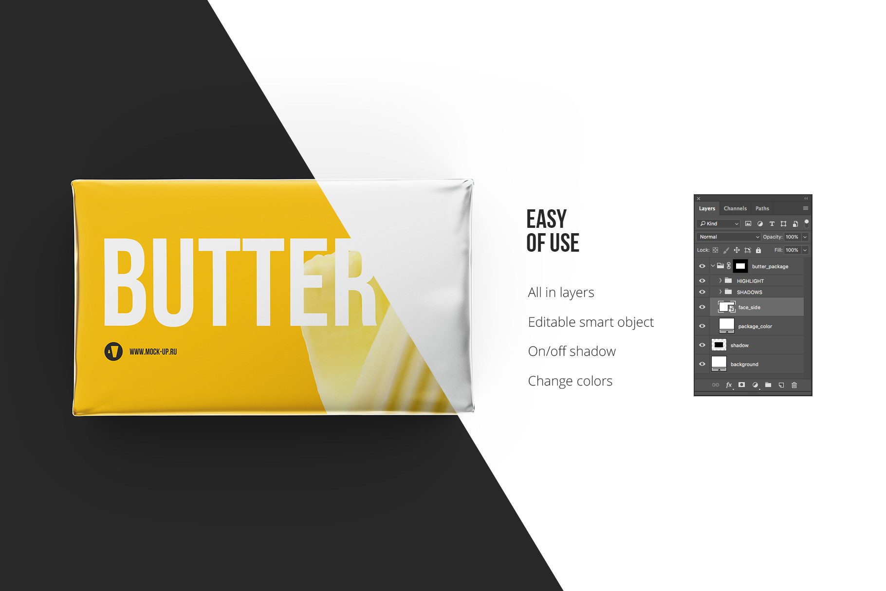 Free Butter Block 200g Packaging Mockup Free Package Mockups
