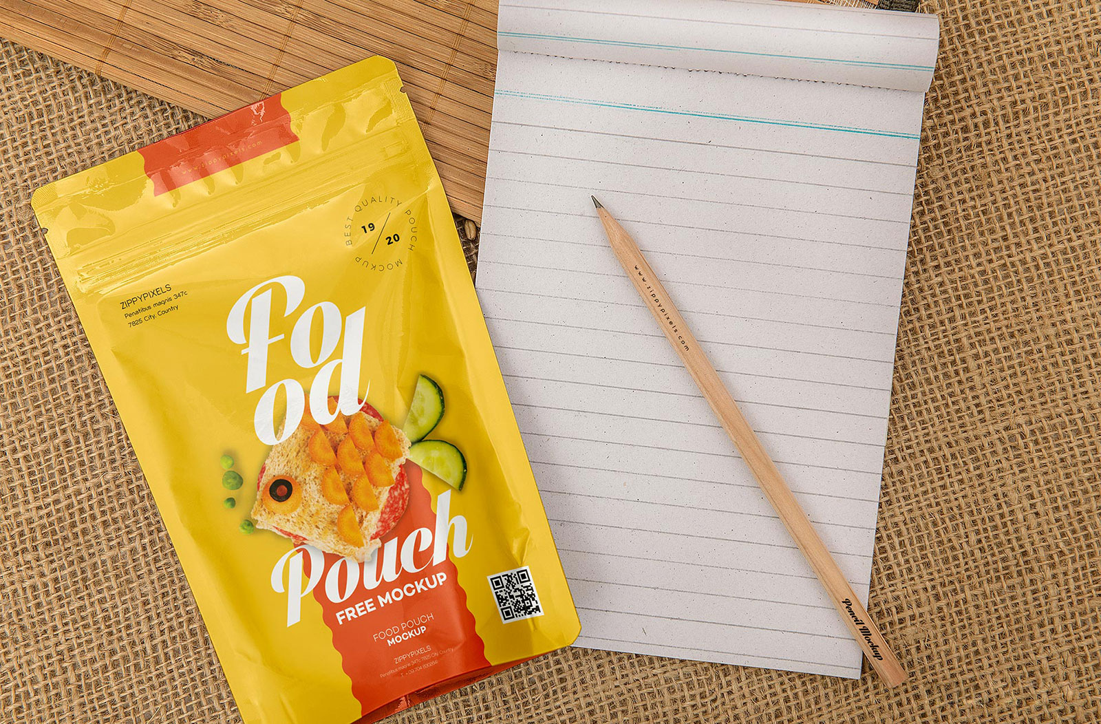 Free Food Pack Mockup