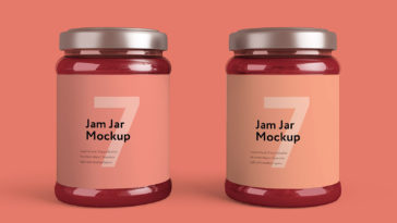 Download 350ml Glass Sauce Jar Free Mockup Free Package Mockups PSD Mockup Templates