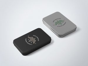 metal tin box mockup
