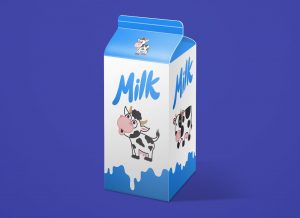 Milk Carton Box Mockup