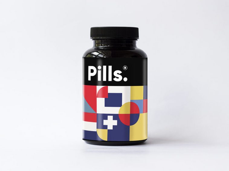 Download Free Pills Vitamins Bottle Packaging Mockup Free Package Mockups