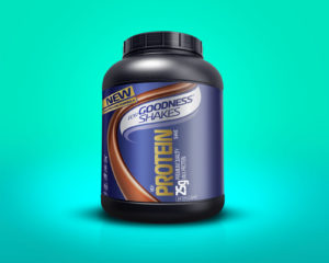 Protein Supplement Powder Bottle Mockup