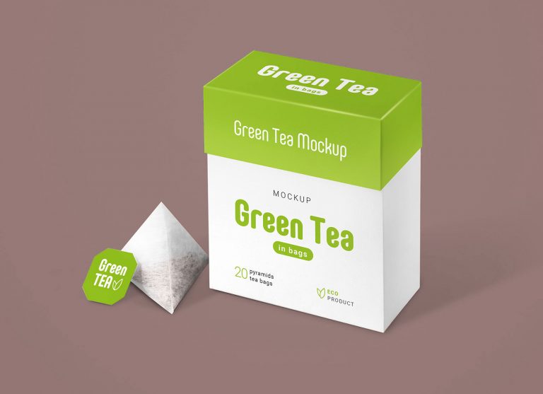 Tea Bags Packaging Mockup Set