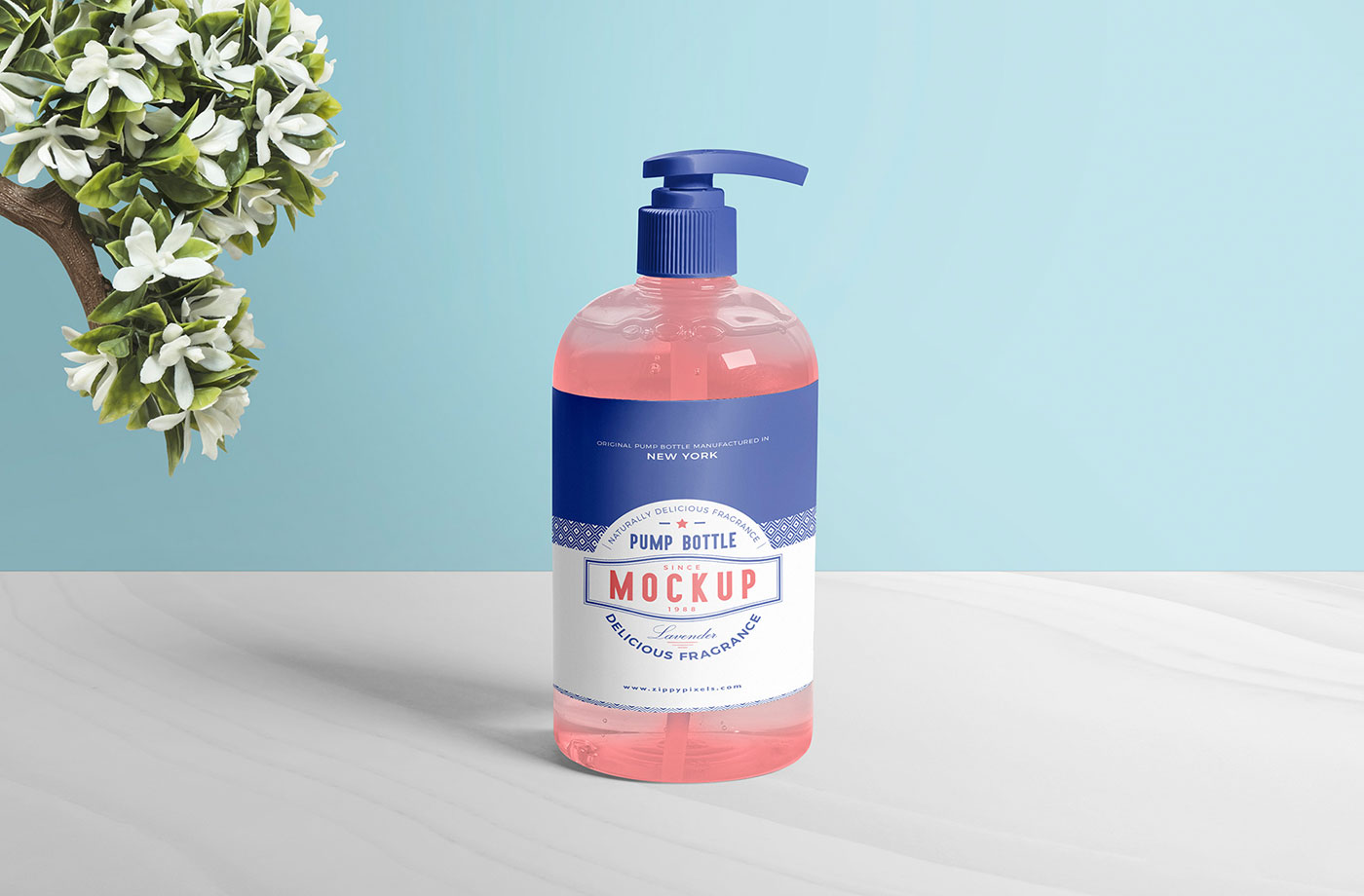 Sanitizer Pump Bottle Mockup