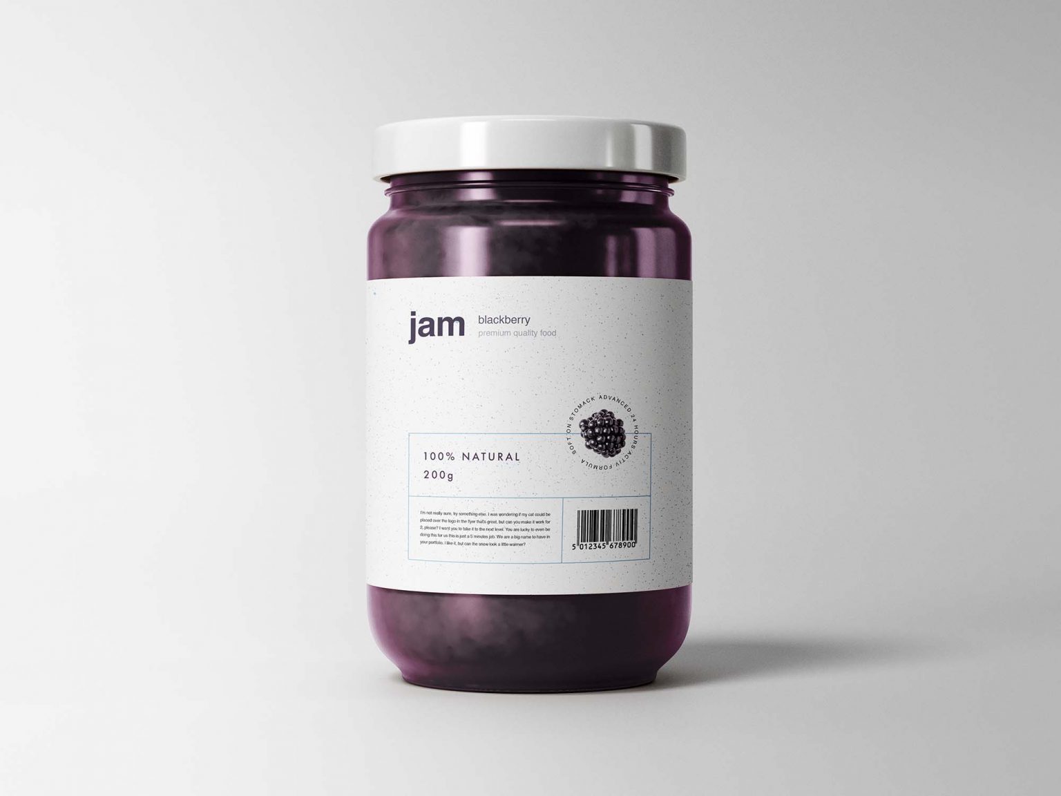 Free Jam Glass Jar Mockup with Lable Design - Free Package Mockup