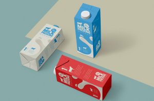 Milk Carton Box Mockup