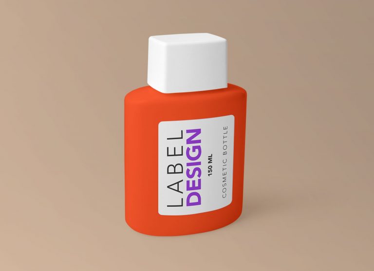 Free Cosmetic Packaging Bottle MockUp
