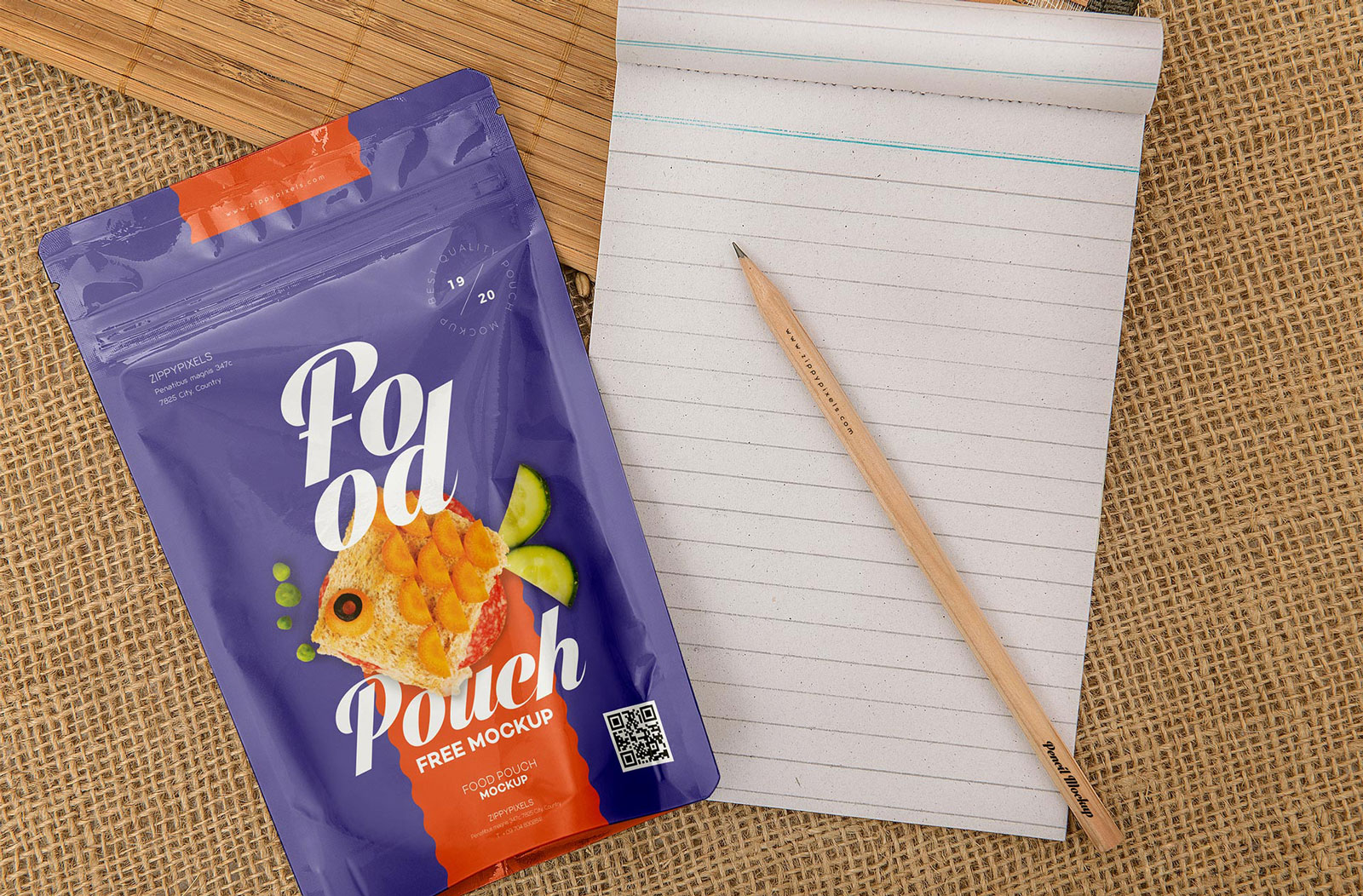 Free Food Pack Mockup