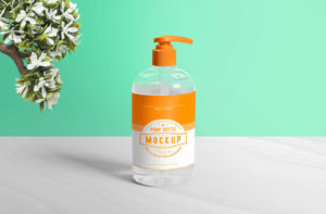 Sanitizer Pump Bottle Mockup