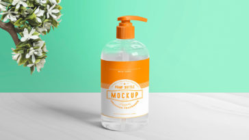 Download Free Hand Sanitizer Pump Bottle Mockup Package Mockups