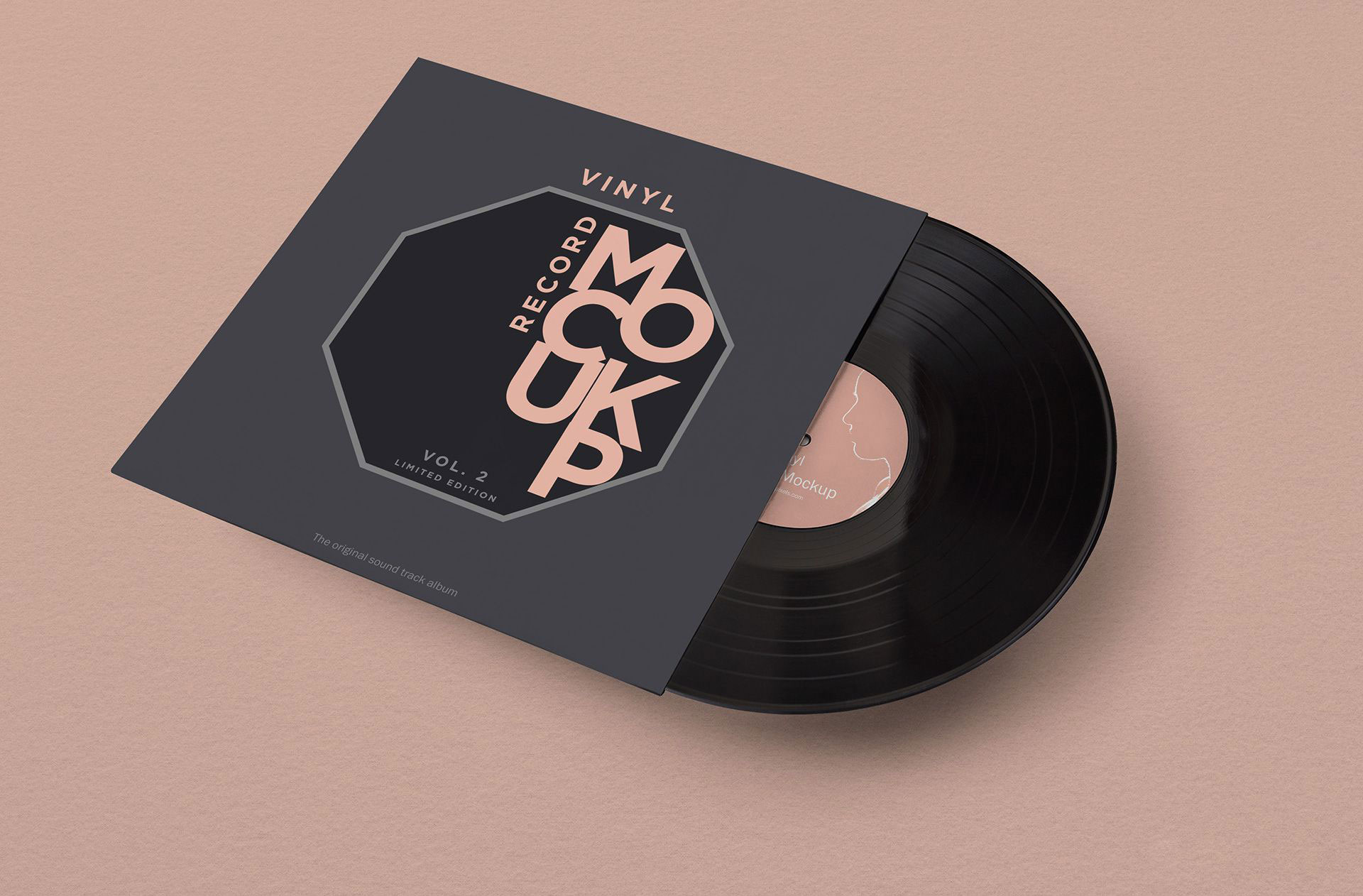 Vinyl Record Sleeve Cover Packaging Mockup
