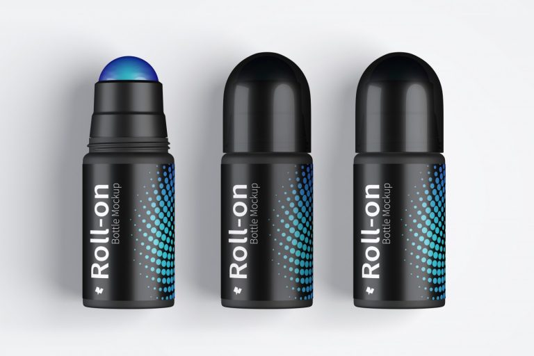 Free Roll-On Bottle Mockup PSD