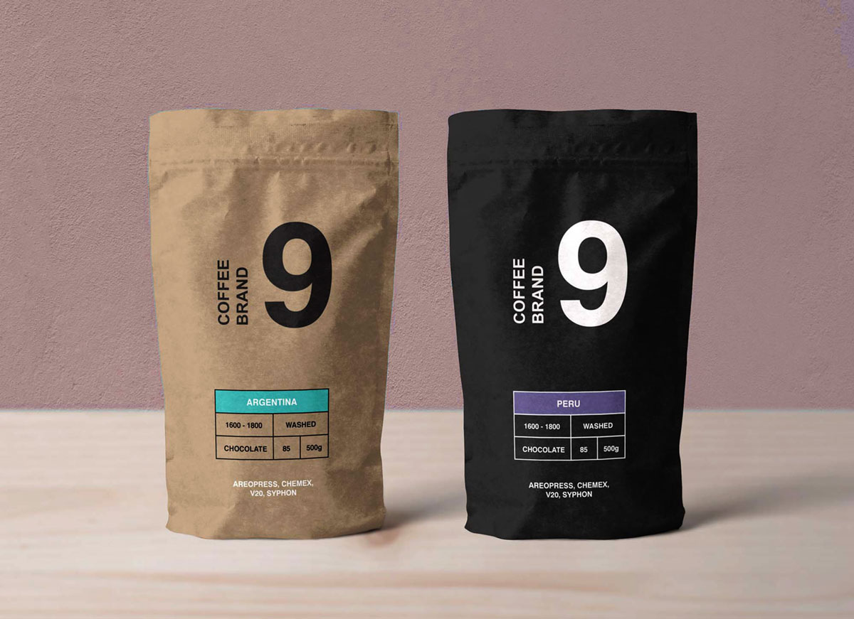 Download Free Kraft Paper Coffee Pouch Mockup Free Package Mockups