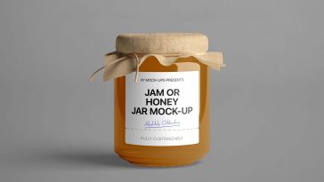 Download Awesome Honey Jar Mockup With Package Lable Tag Mockup Package Mockups