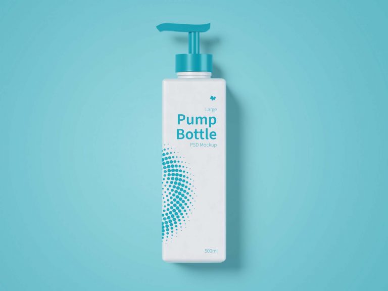 Large Pump Bottle Mockup