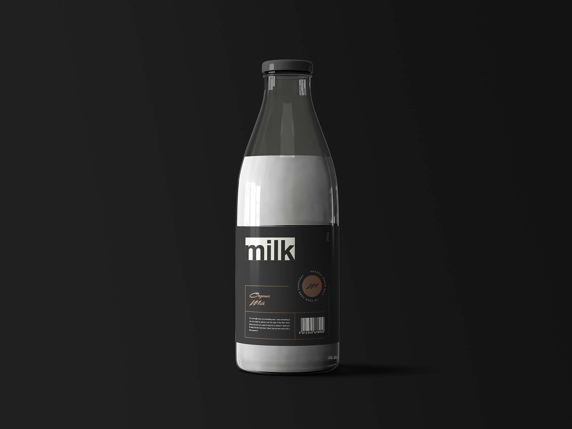 Download Free Milk Bottle Mockup Free Package Mockups