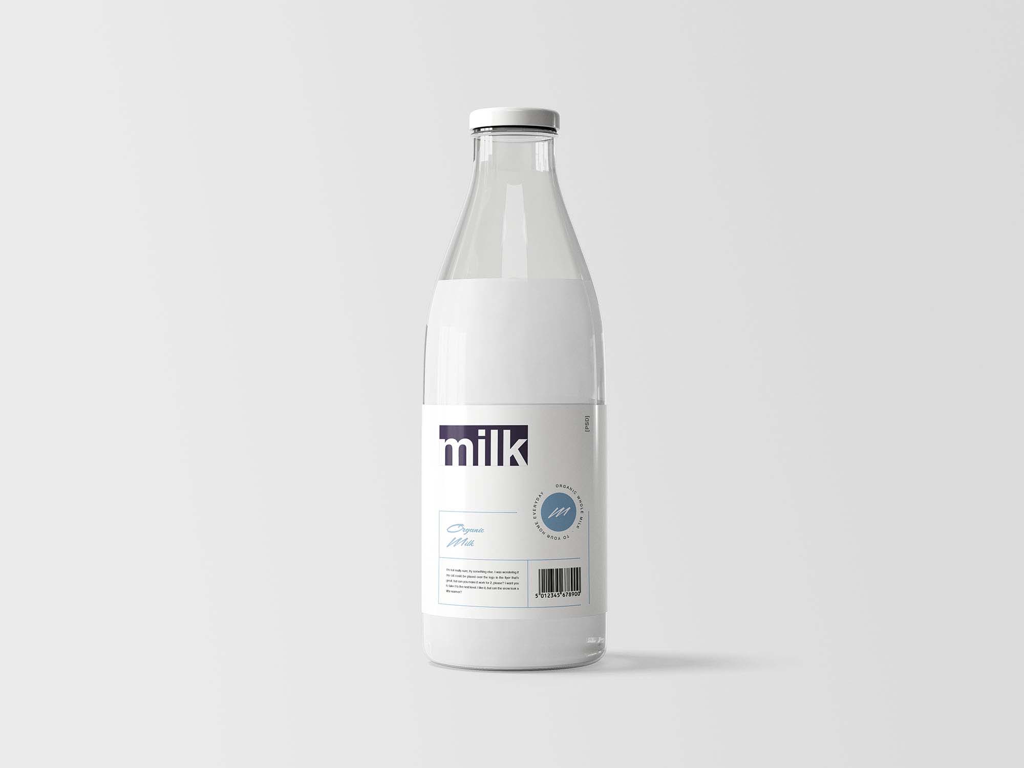 Download Free Milk Bottle Mockup Free Package Mockups