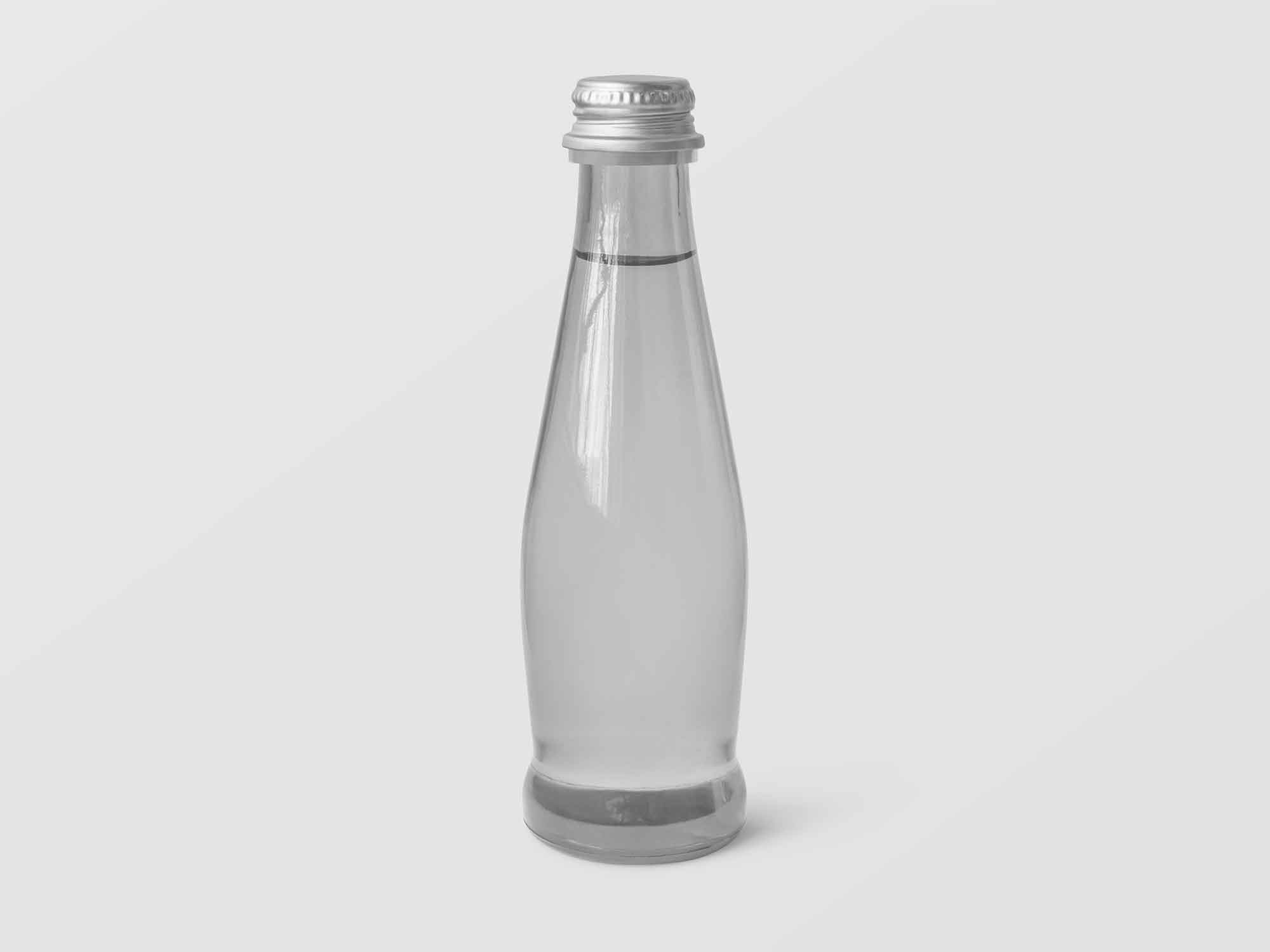 330ml Clear Glass Water Bottle Mockup - Free Download Images High Quality  PNG, JPG