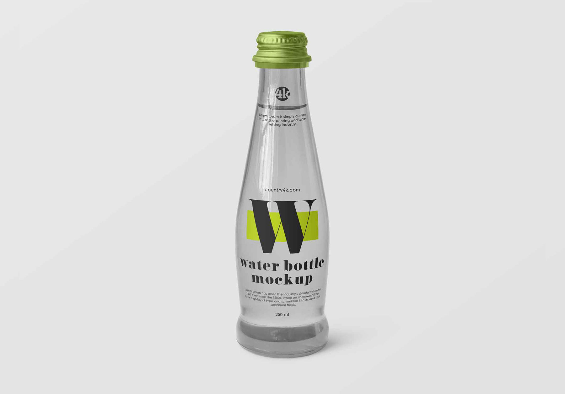 Download Free Small Clear Glass Bottle Mockup Free Package Mockups