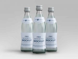 Vintage Glass Water Bottle Mockup