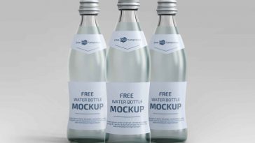 Download Free Small Clear Glass Bottle Mockup Free Package Mockups