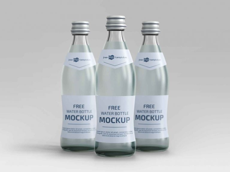 Vintage Glass Water Bottle Mockup