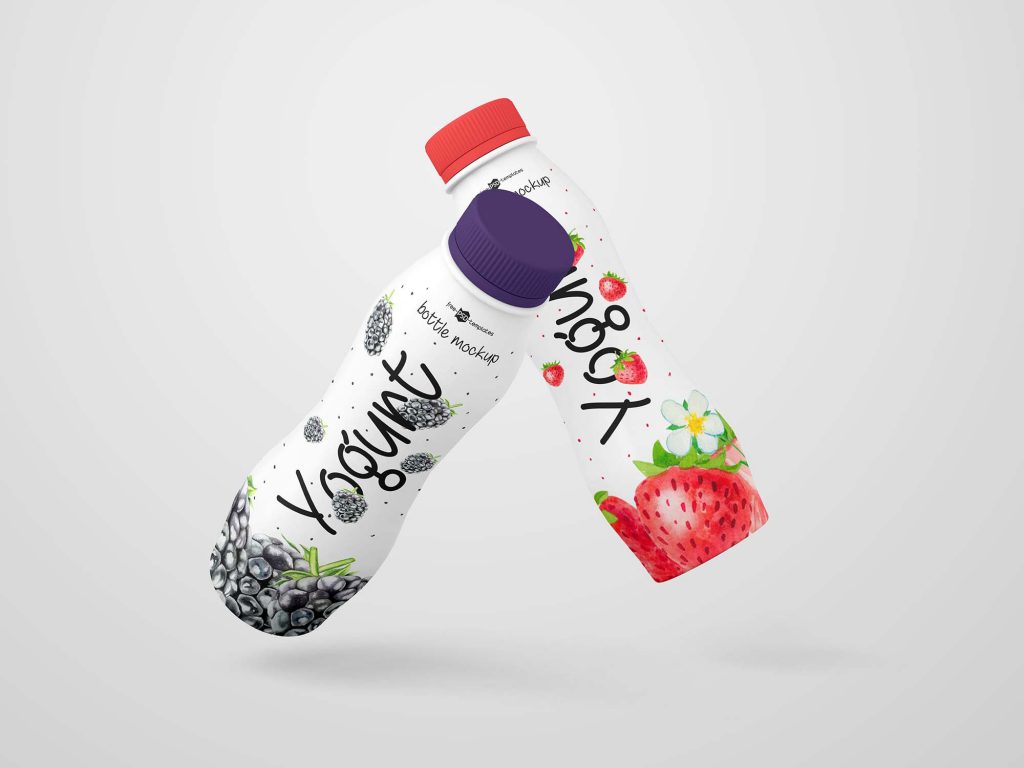 Yogurt Bottle Mockups