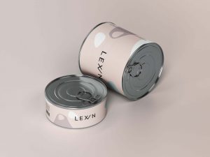 2 TinCan Mockup for Food Packaging