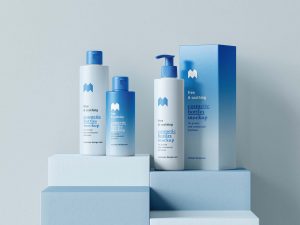 Cosmetics Bottle Packaging Scenes Mockup