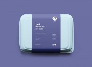 Plastic Food Container Box Mockup
