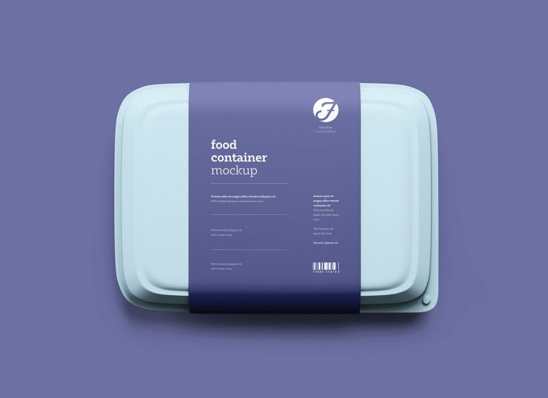 Plastic Food Container Box Mockup